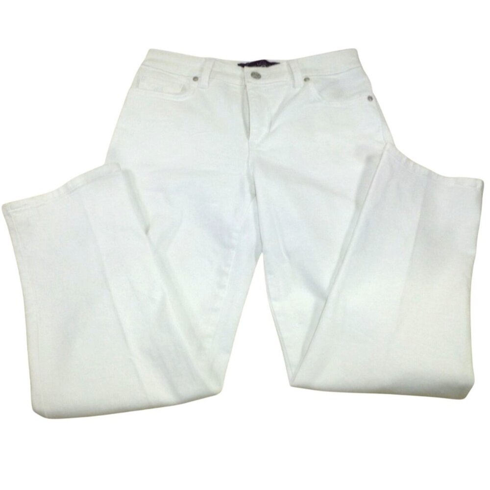 Gloria Vanderbilt Amanda White Jeans Womens 6PS Slimming Classic Fit Cotton Blen